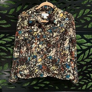 Christopher & Banks Multicolor Soft Petite Shacket, Women's PL